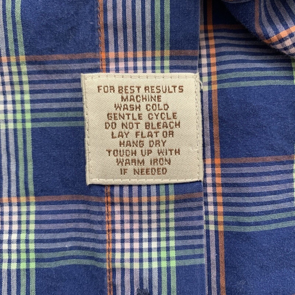 Peter Millar Mens Long Sleeve Contemporary Fit Button Down Purple Plaid Medium - Picture 7 of 7